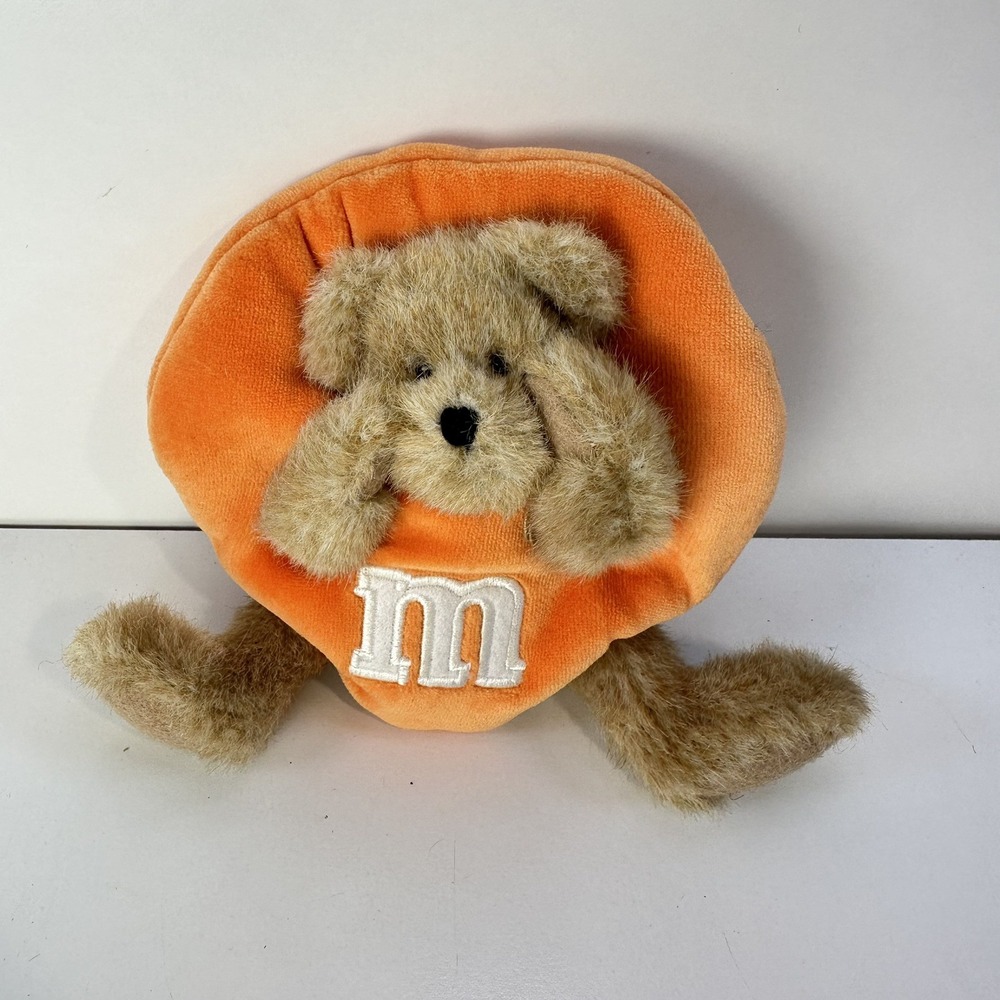 Boyds Plush "O. M. Peeker" Orange M&M 7" Jointed Bear Style #919000 Retired